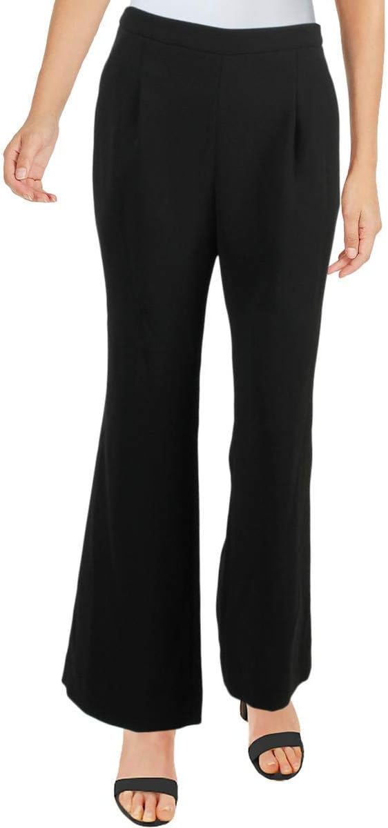 Tahari ASL Womens Petites Crepe Pleated Wide Leg Pants