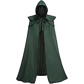 TOONRAIN Men's Adult Medieval Cloak Hoodie Retro Role Playing Renaissance Cape Costume