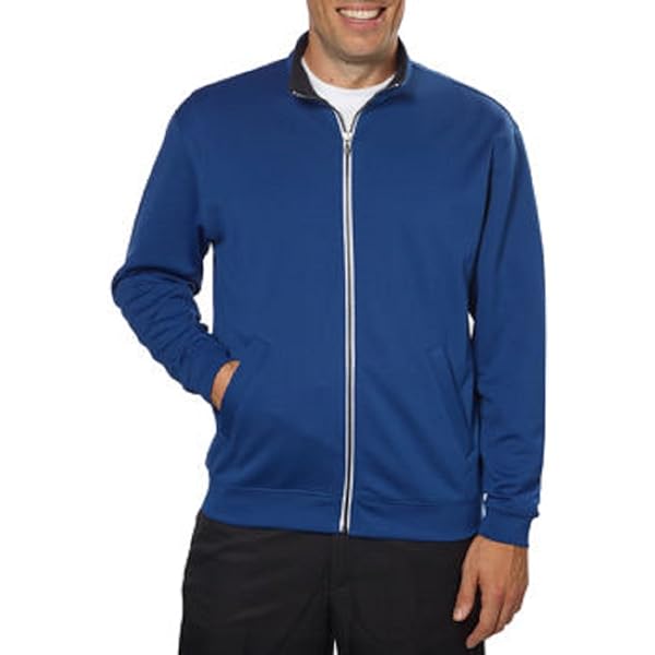 Pebble Beach Mens Full Zip Jacket (Royal Blue, X-Large) at Amazon