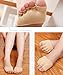 LOHOME Toe Socks Pack of 4, Cotton Non-Slip Women's Toe Toppers Socks No-Show Half Socks