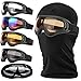 Balaclava Ski Face Mask,Outdoor Windproof Ski Face Mask Motorcycle Cycling Bike,with Anti Fog Ski Goggles,Neck Warmer Tactical Balaclava Hood Polyester Fleece for Women Men Youth Kids by ALIPAPA