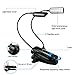 SIXNEWAABB Anpress Book Light, Clip-on Music Stand Lights, Bed Reading Lamps USB Rechargeable Night Light for Piano Desk Musicians Reader Kids (12 LED Light
