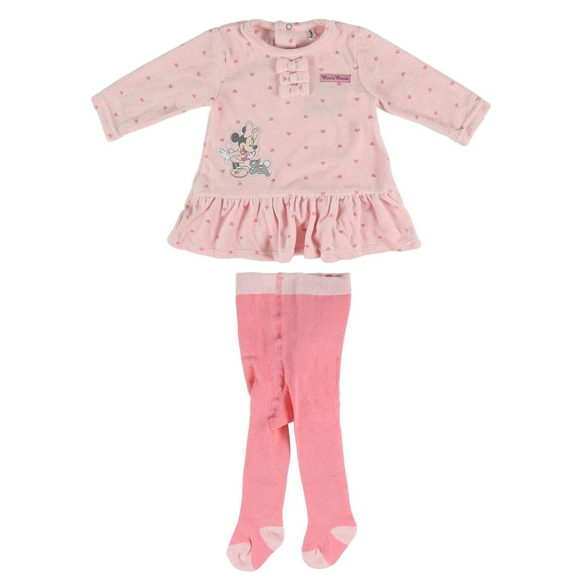 CERDA ARTESANIA Baby Girls Conjunto 2 Piezas Velour Minnie Clothing Set Not Applicable, Pink (Rosa C), One Size (Manufacturer Size: 09M)
