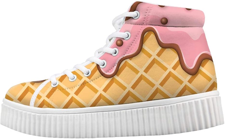 cream platform trainers