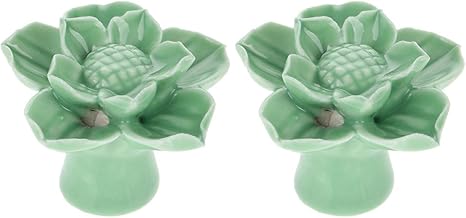 2 Stück Keramikknöpfe Schubladenknauf Türgriff Schrankknöpfe Lotus