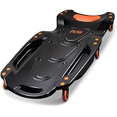 42" Mechanic Car Creeper, 350 LBS Heavy Duty Garage Creeper with 6 Wheels | Large Automotive Creeper with 2 Soft Pads, 3" Casters, 2 Tool Trays, Low-Profile Mechanic Creeper for Garage Repair