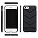 iPhone 7 Case, Mothca 2 in 1 Classic Sporty [Anti-Slip] Case Rugged Bumper [Shock-Absorption] Case Slim Non-Gap Fit for iPhone 7 Only(Diamond Black)