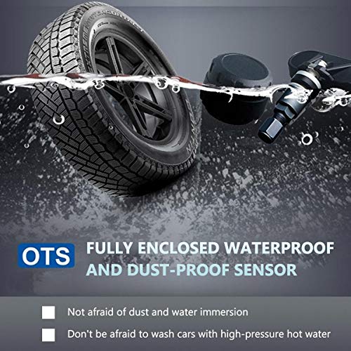 Moshbu Tire Pressure Monitor System, Temperature Save Fuel Universal Auto Alarm Sensor Module USB TPMS with 4Sensors for Android Suitable for Car Bus Jeep Vehicle Minibus - Thumbnail 6