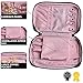 Eliza Huntley Jewelry Organizer 10.5” x 7” x 2” - Portable Jewelry Case - Ideal for Necklaces, Rings, Bracelets, Earrings, Watches – Black With White Piping – Stylish - Multifunctional