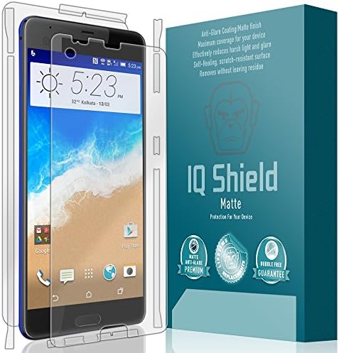 HTC U Ultra Screen Protector, IQ Shield Matte Full Coverage Anti-Glare Screen Protector + Full Body Skin for HTC U Ultra Bubble-Free Film