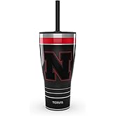 Tervis Traveler Nebraska Cornhuskers - Night Game Triple Walled Insulated Tumbler Travel Cup Keeps Drinks Cold & Hot, 30oz Straw Lid, Stainless Steel
