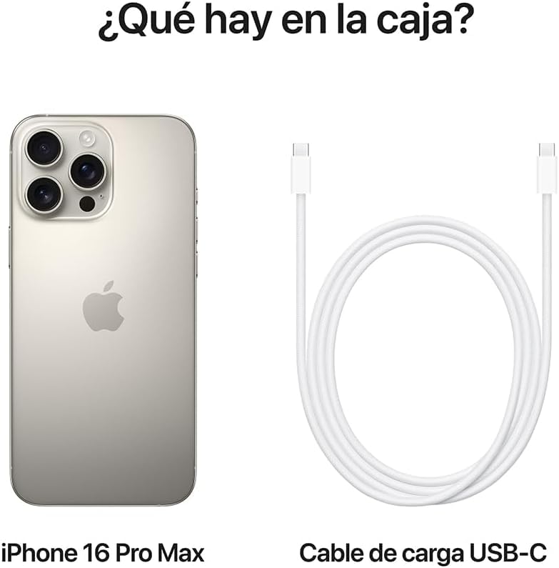 Apple iPhone 16 Pro Max, US Version, 256GB, Natural Titanium - Unlocked (Renewed)