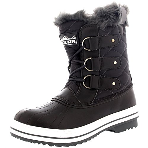 Womens snow boot nylon short fur rain winter waterproof snow warm…