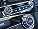 iJDMTOY 2pcs Blue Anodized Aluminum AC Climate Control Turner Ring Covers Compatible with 2016-21 10th Gen Honda Civic