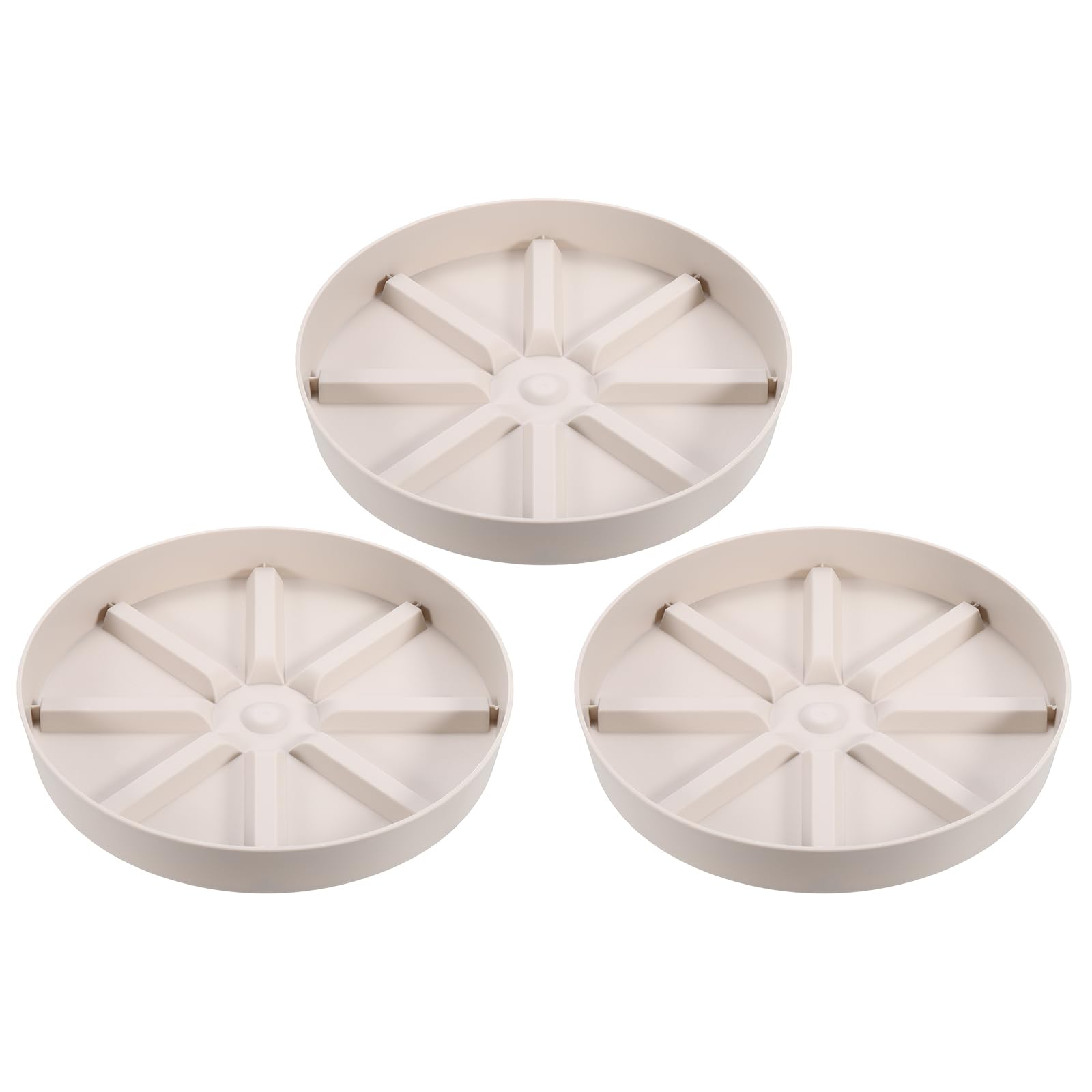 PATIKIL Plant Pot Saucers 9 Inch, 3 Pack Plastic Round Plant Pot Thicker Flower Drip Tray for Indoor Outdoor, White