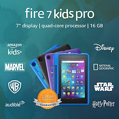 Fire 7 Kids Pro tablet | for ages 6+ | 7" Display, 16 GB | Doodle Kid-Friendly Case