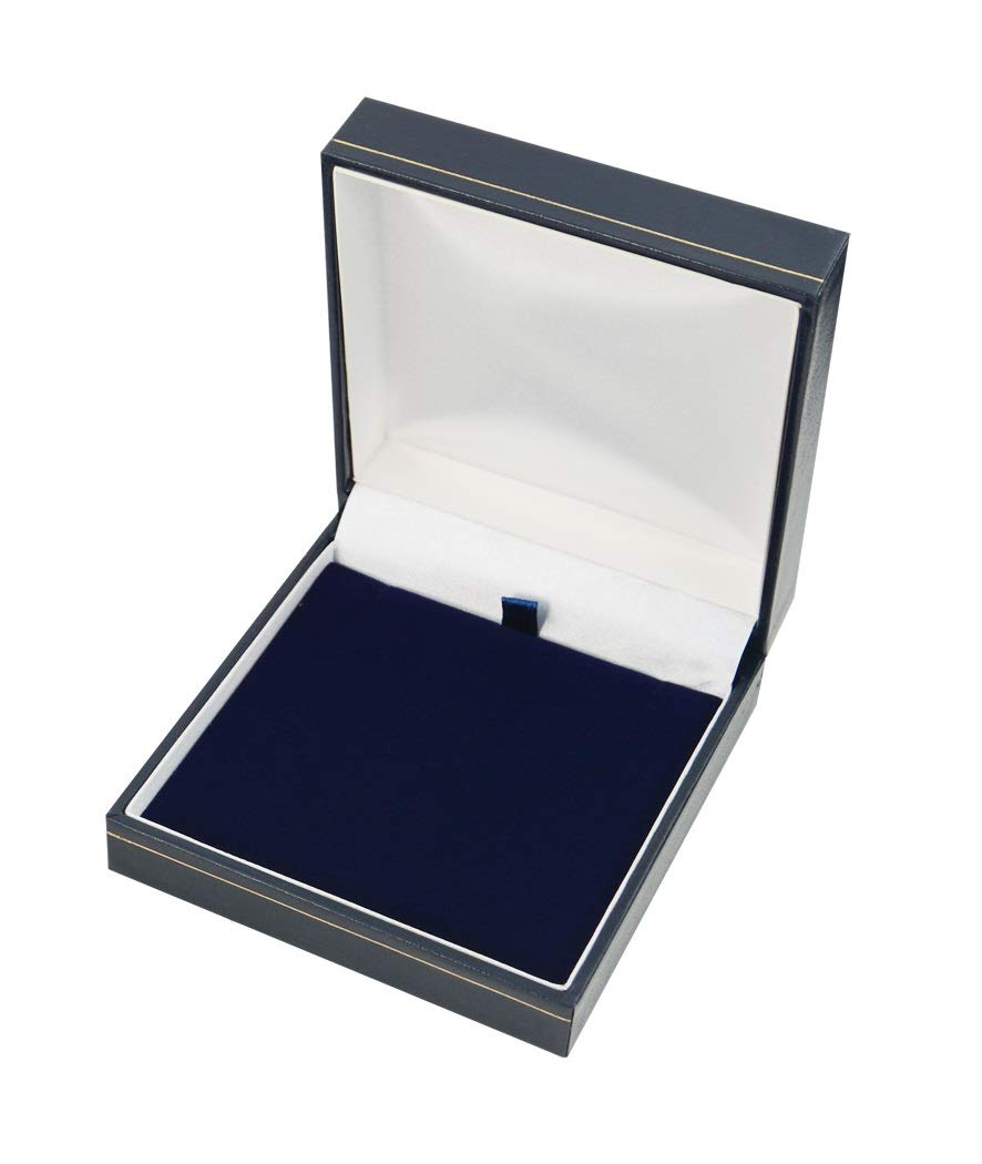 Jewellery Leatherette Pendant Universal Jewellery Box - Jewellers Gift Boxes (Blue)