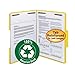 Smead 100% Recycled Fastener File Folder, 2 Fasteners, Reinforced 1/3-Cut Tab, Letter Size, Yellow, 50 per Box (12941)