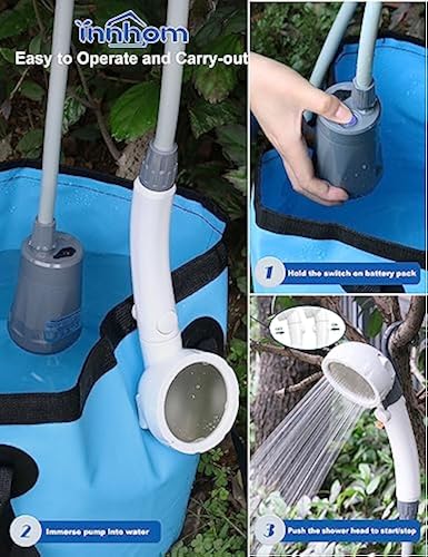 Portable Shower Camping Shower Outdoor Camp Electric Rechargeable Shower Pump eB Portable Shower Camping Shower Outdoor Camp Electric Rechargeable Shower Pump eB