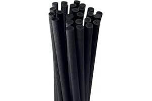 ELEMNTS Thick Black Fiber Diffuser Reeds, 6mm Thick, 10 Inch, 25pcs, Black Diffuser Sticks for Fragrance Oils, Essential Oils