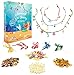 Mermaid Jewelry Making Kit for Kids - Make Your Own Beaded Pearl Mermaid Necklace Bracelet Girls Jewelry Kit - Make 15 Pieces of Sea DIY Jewelry - Girls Arts and Crafts - Girls Crafts Age 6 7 8 9 10+