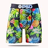 PSD Underwear Mens Tropical Athletic Boxer Briefs, Multi Colored, XL