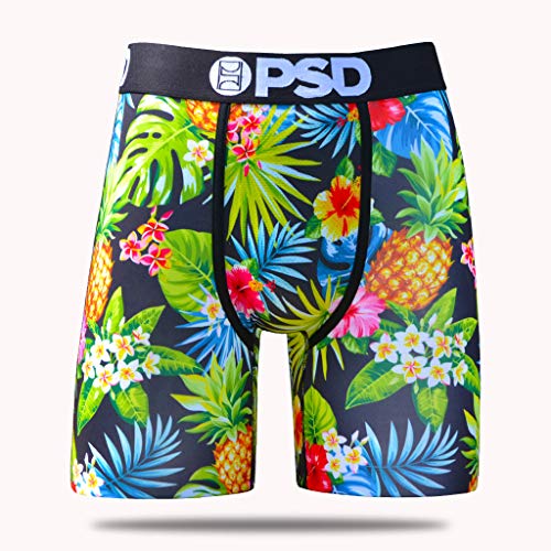 PSD Underwear Mens Tropical Athletic Boxer Briefs, Multi Colored, XL