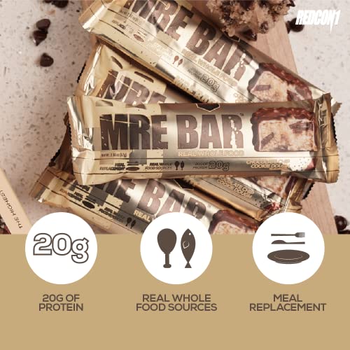 REDCON1 MRE Protein Bar, Chocolate Chip Cookie Dough Contains MCT Oil
