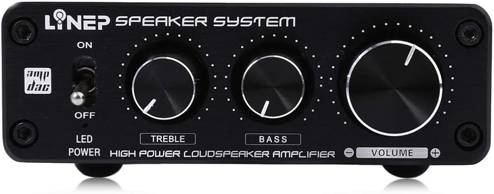 Stereo Audio Amplifier Receiver - Amalen 2 Channel Stereo Audio Amplifier Receiver Mini Hi-Fi Class D Integrated Amp 2.0CH for Home Speakers 100W x 2 with Bass and Treble Control TPA3116