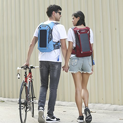 solar charger and hydration backpack