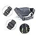 Wekine Lightweight Waist Bag 4 Zipper Pockets, Fanny Pack/Waist Packs Adjustable Belt Strap Runner, Cyclist,Hiking Outdoor Sports. (Black) (Black)
