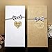 EOOUT 1500pcs Heart Shape Thank You Stickers, Kraft Paper Thank You Adhesive Labels , Heart and Round, 3 Patterns