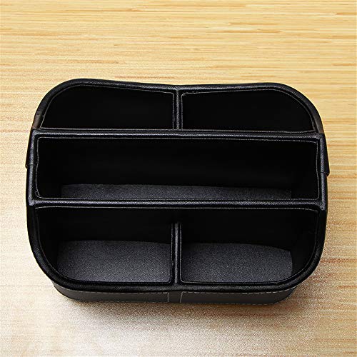 Leather Remote Control Holder, 360 Degree Spinning Desk TV Remote Caddy