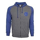 Chelsea FC Hoodie Summer Light Zip up Jacket Grey Youth Kids