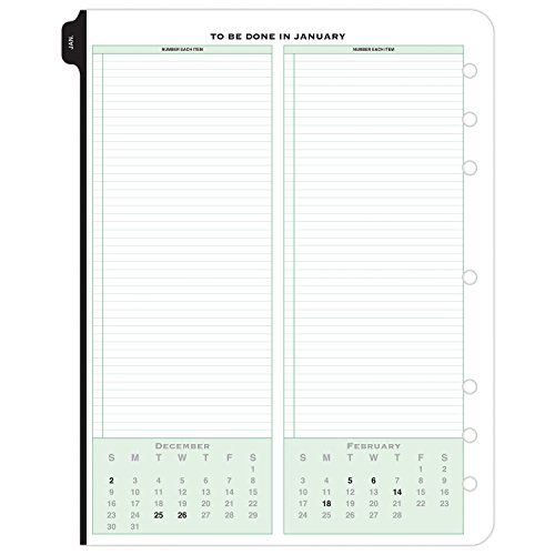 DayTimer 2019 Weekly Planner Refill, 81/2" x 11", Folio Size 5, Two