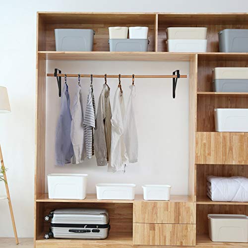 Heavy Duty Closet Rod & Shelf Brackets Clothes Hanger Pole Support