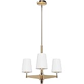 Hunter - Nolita 3-light Alturas Gold, Medium Size Chandelier, Dimmable, Modern Style, Candle Shaped, for Bedrooms, Kitchens, 