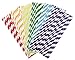 150 Pieces Paper Straws Drinking for Everyday,Birthday,Wedding,Party-Colorful Rainbow (Rainbow)