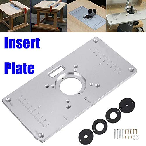 New-look Router Table Insert Plate Multifunctional Aluminum Insert Plate The Trim Panel Woodworking Fine Tuning Engraving Machine Alloy Router Table Insert Plate for Woodworking