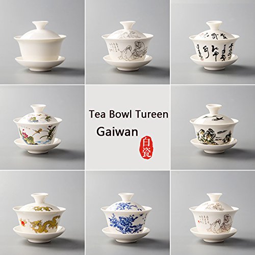 VT BigHome Tea Cup Tureen Teapot Chinese Traditional Kungfu Tea Pot Ceramic Tea Bowl Cup Porcelain Sancai Cup Tea Cup Sets