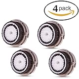 Replacement Brush Heads for Normal Skin Compatible with Mia, Mia 2, Mia 3, Aria, Pro, Smart Profile, PLUS, Smart Profile, Alpha Fit and Radiance Face Cleansing Systems, 4 Refills