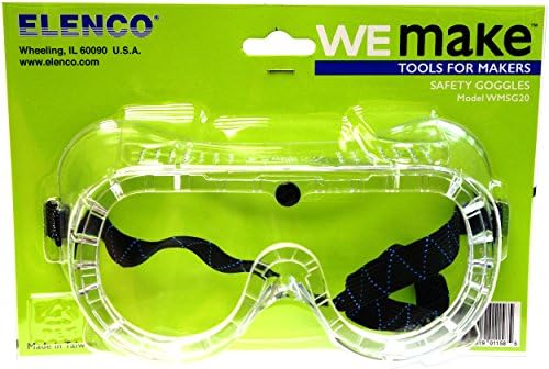 WEmake | Safety Goggles | Ventilated for Comfort | Must Have for Your Work Bench, School Project, Classroom | Safety First