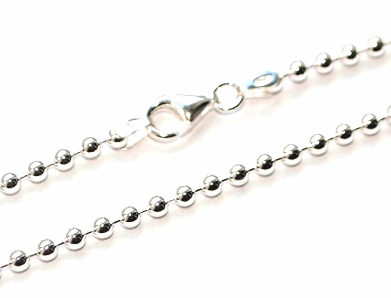 18inch Sterling Silver Ball Chain 3mm Amazon.co.uk Jewellery