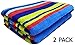 Cotton Craft - 2 Pack Terry Beach Towel 30x60 - Chelmsford Multi Stripe - 400 grams per square meter - 100% Pure Ringspun Cotton - Brilliant vibrant colors - Highly absorbent easy care machine wash