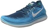 Nike Free Rn Flyknit 2017 Sz 11 Mens Running Blue Lagoon/Pure Platinum-Legend Blue Shoes