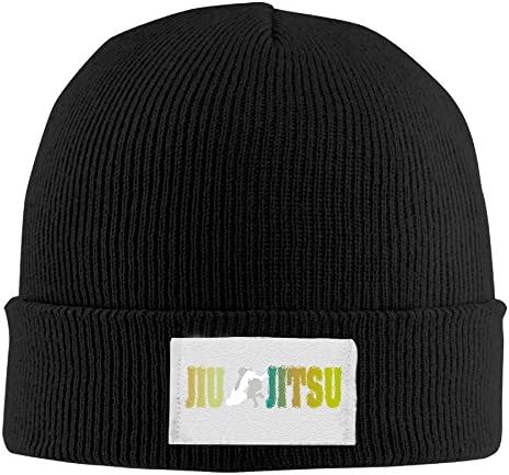 KFgd1 Cap Jiu Jitsu Silhouette Men Modern Cotton Beanie Skull Cap One Size Fit All