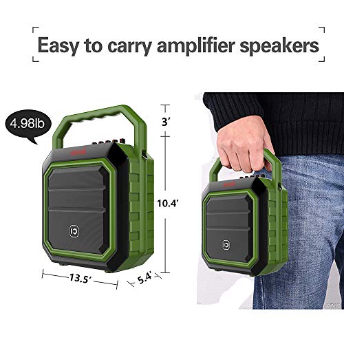 Wireless Karaoke Machine System with UHF Handheld Microphone, 30 W Bluetooth Speaker Pa System Voice Amplifier for Adults Kids, Support FM Radio/AUX Input/USB/TF Card/MP3 Player