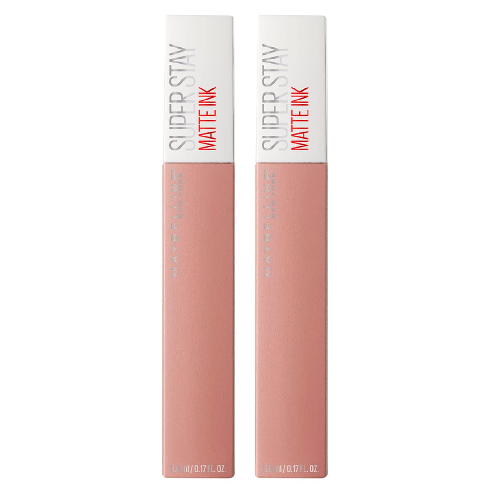 Maybelline New York SuperStay Matte Ink Lip Tint Uniform and covering result with pointed applicator Color 5 Loyalist Long Lasting 16h - 2 Lipsticks