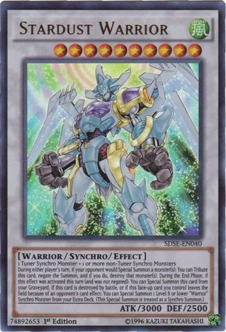 Yu-Gi-Oh! - Stardust Warrior (SDSE-EN040) - Structure Deck: Synchron Extreme - 1st Edition - Ultra Rare