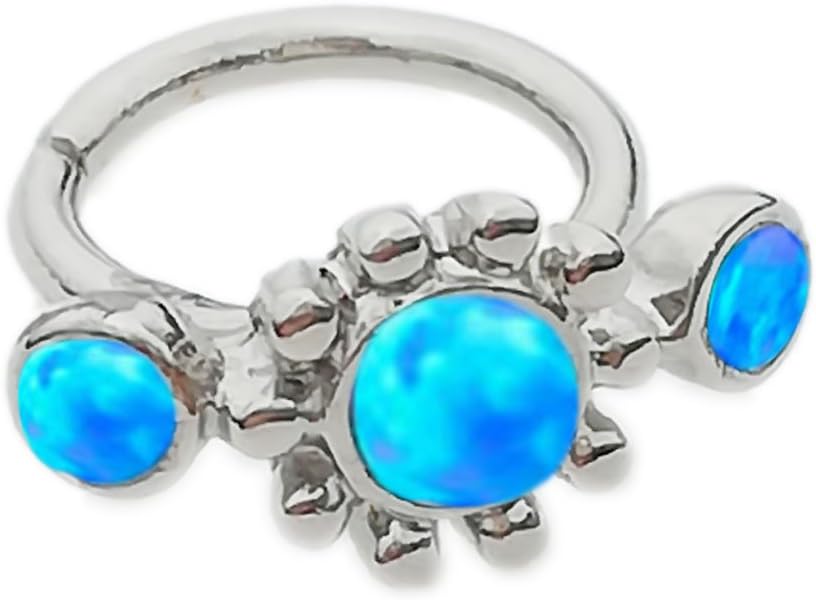 Split Opal Hoop Nose Earrings Rings